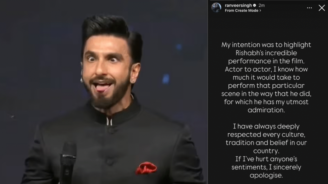 Ranveer Singh Kantara Controversy: Actor Apologises Publicly